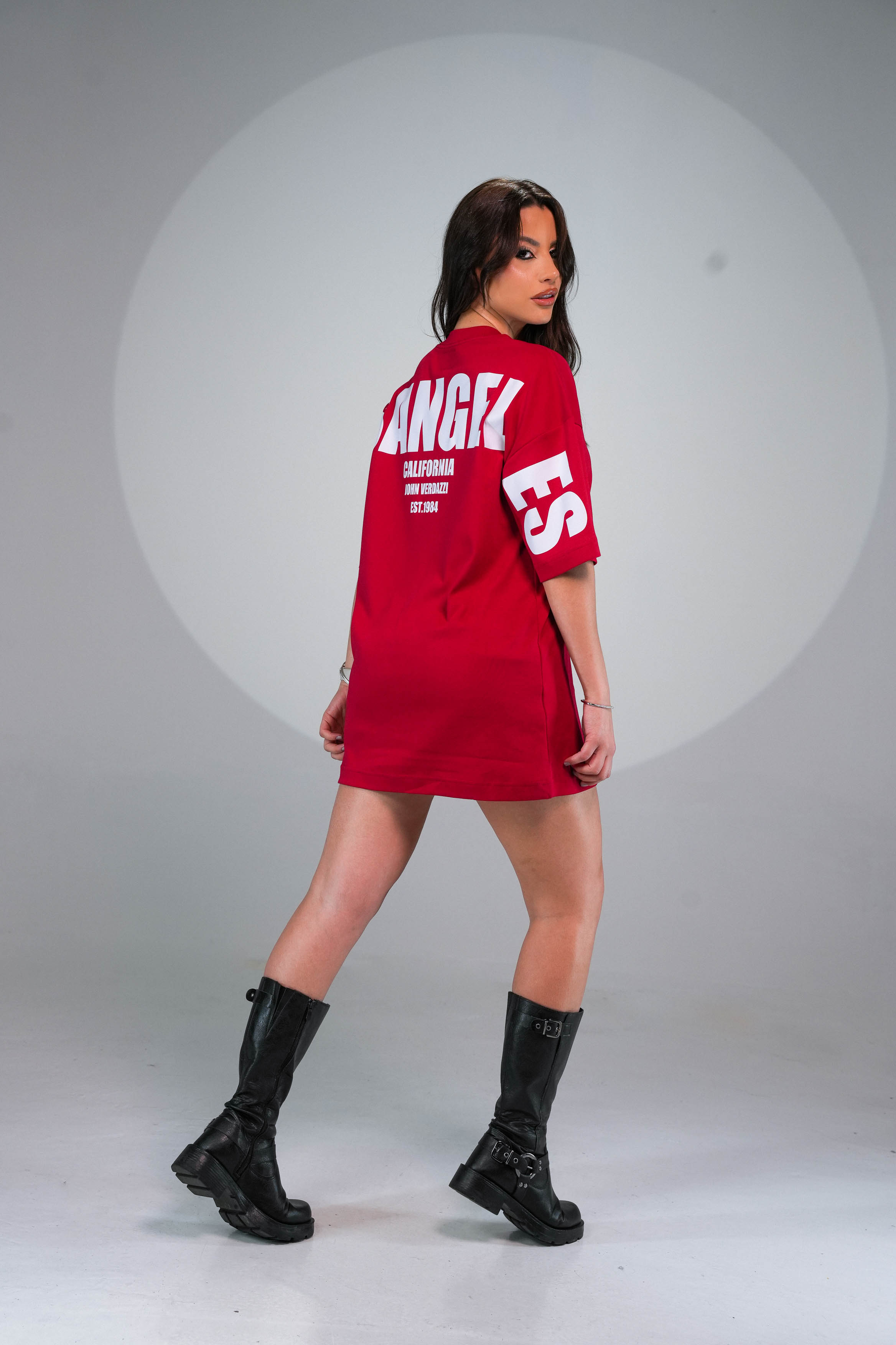 N.HOOLYWOOD for AMERI ビッグシャツ　ボルドー　ユニセックス Oversized - Los angeles | John Verdazzi